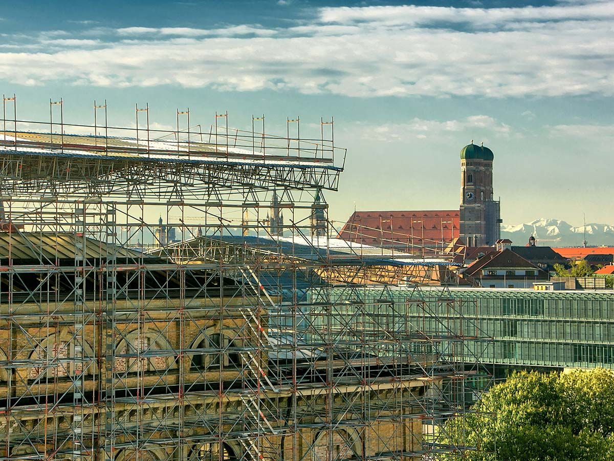 Alte Pinakothek in München, eingerüstet von A&U Gerüstbau