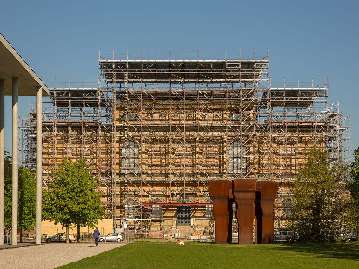 Alte Pinakothek in München, eingerüstet von A&U Gerüstbau