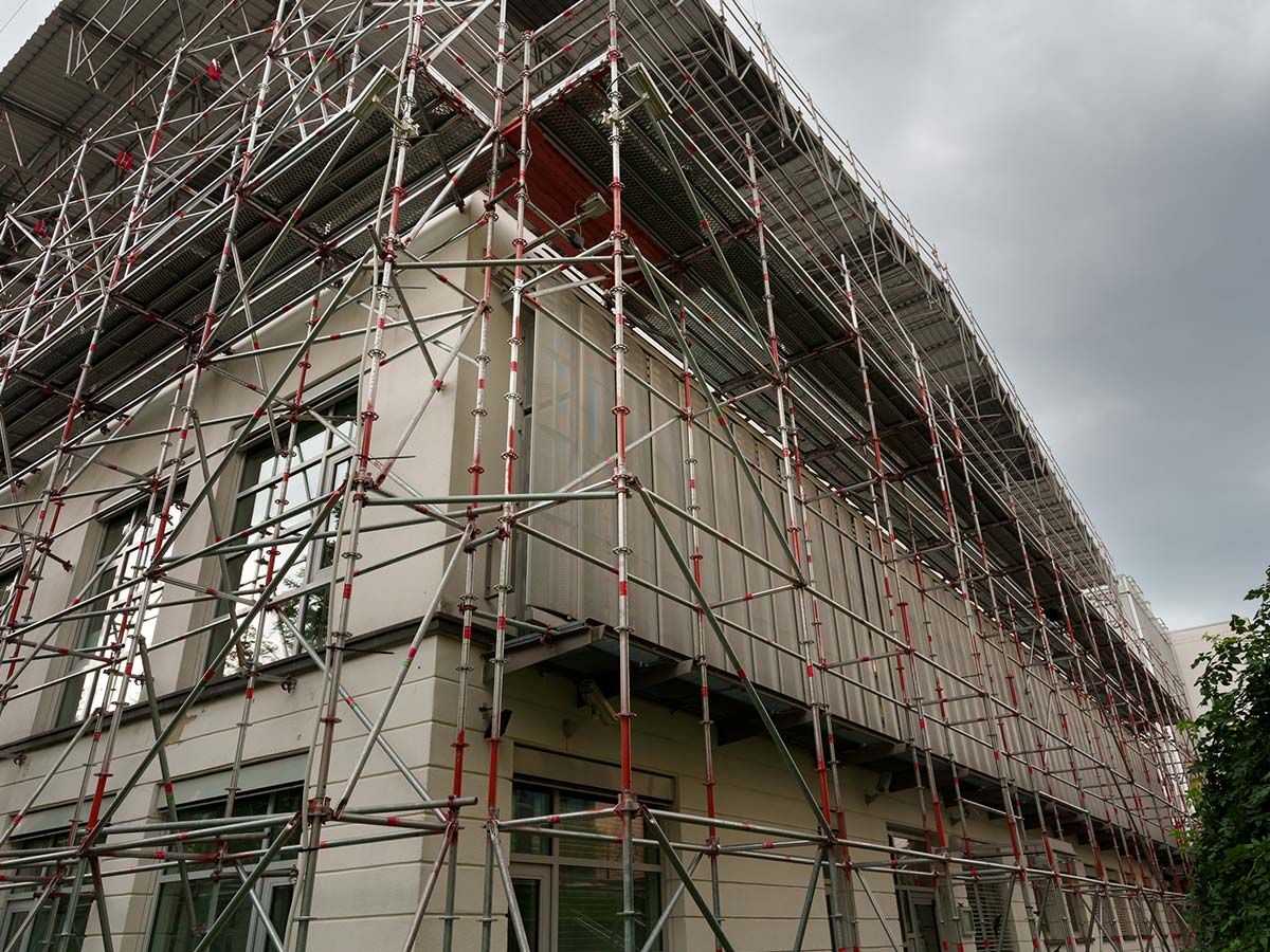 Verbundleitwache München eingerüstet von A&U Gerüstbau