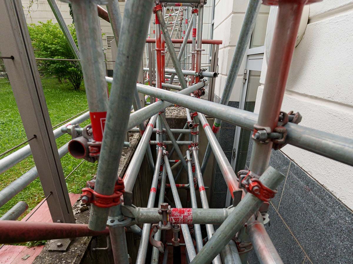 Verbundleitwache München eingerüstet von A&U Gerüstbau