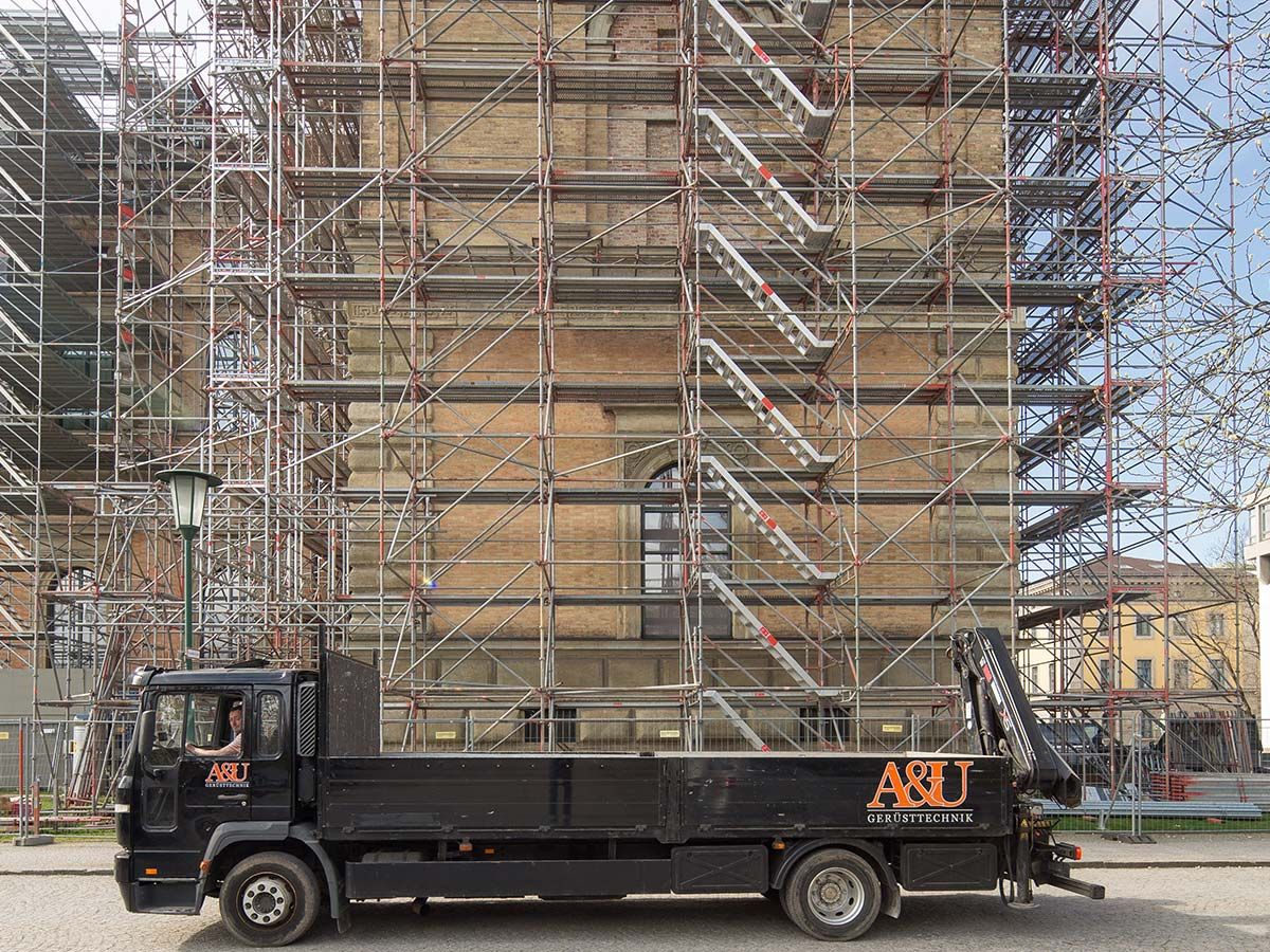 Alte Pinakothek in München, eingerüstet von A&U Gerüstbau