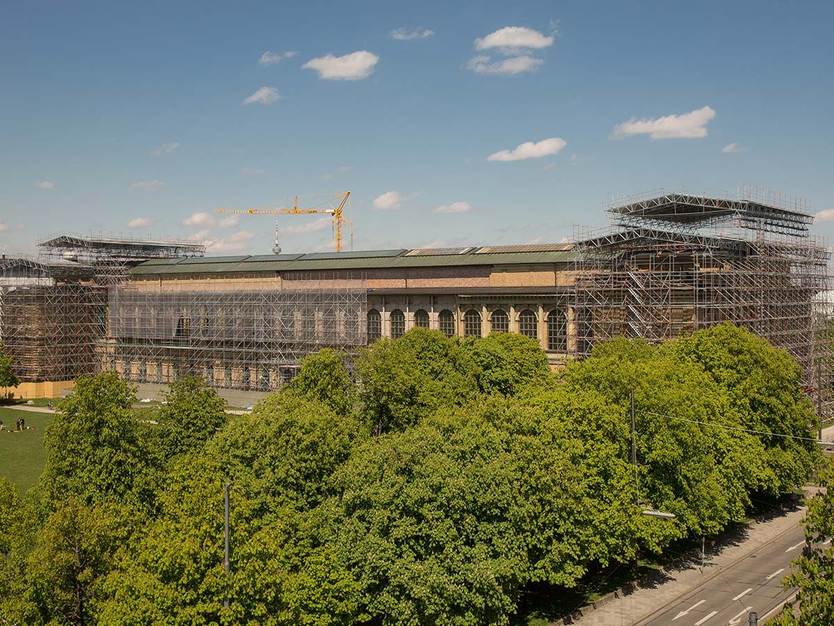 Alte Pinakothek in München, eingerüstet von A&U Gerüstbau
