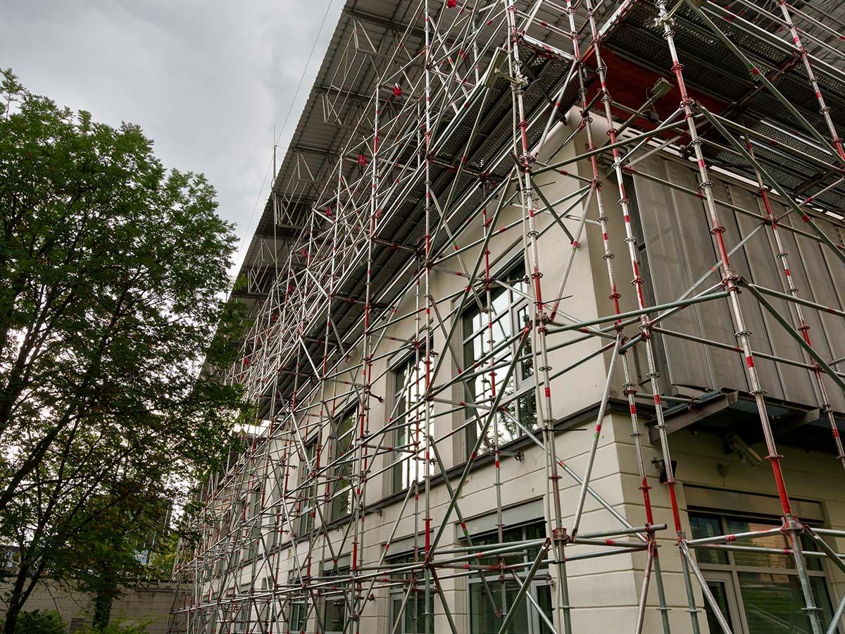 Verbundleitwache München eingerüstet von A&U Gerüstbau
