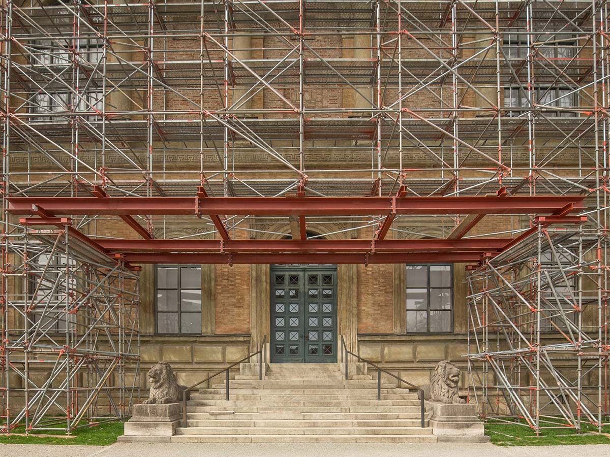 Alte Pinakothek in München, eingerüstet von A&U Gerüstbau