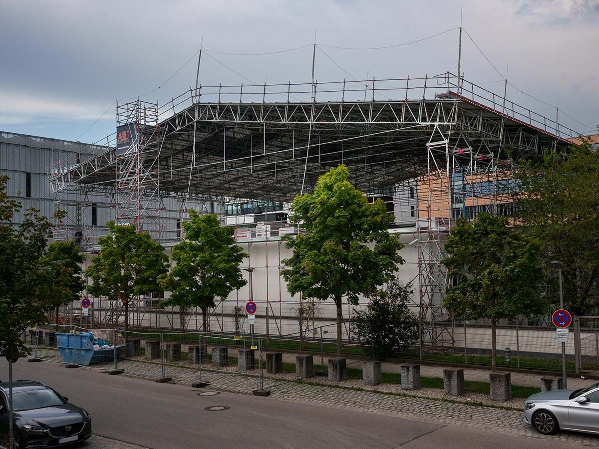 Verbundleitwache München eingerüstet von A&U Gerüstbau