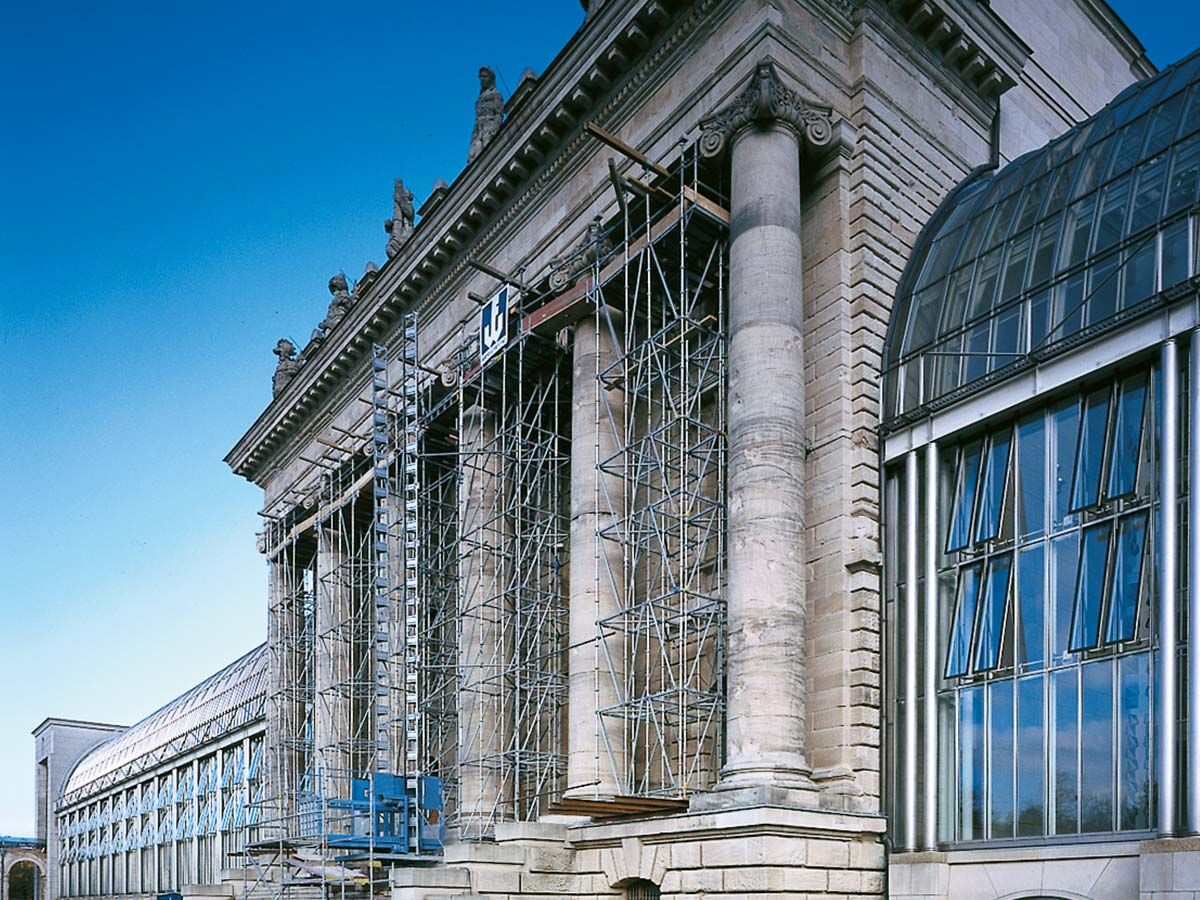 Staatskanzlei in München, eingerüstet von A&U Gerüstbau